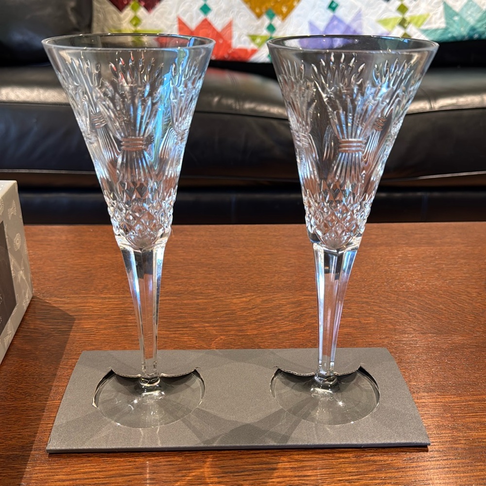 Waterford toasting flutes